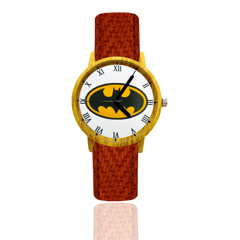 Reloj Bat Man Estilo Madera 