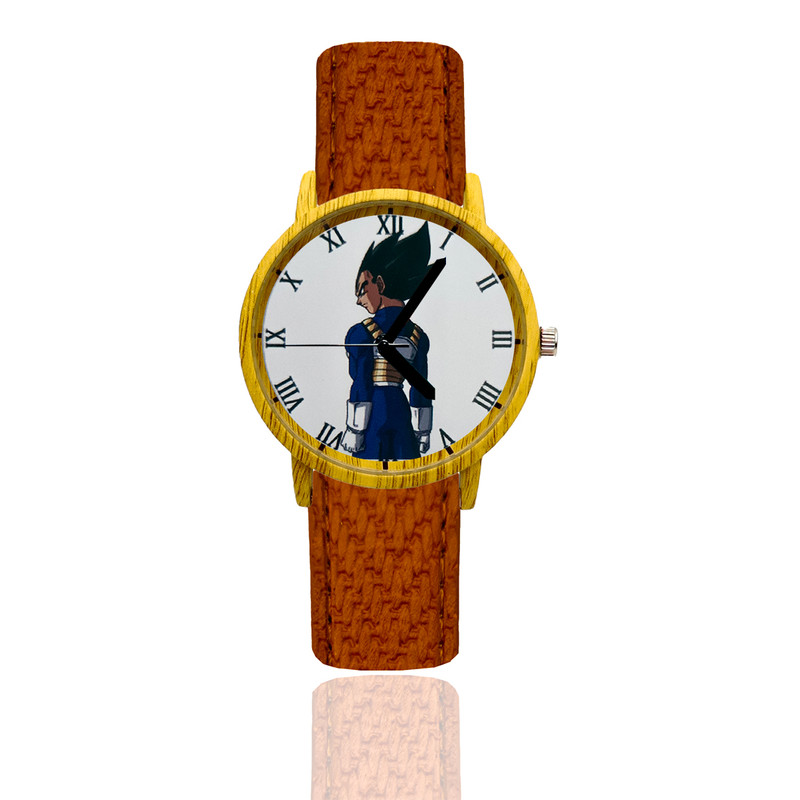 Reloj Vegeta Estilo Madera Marron Oscuro