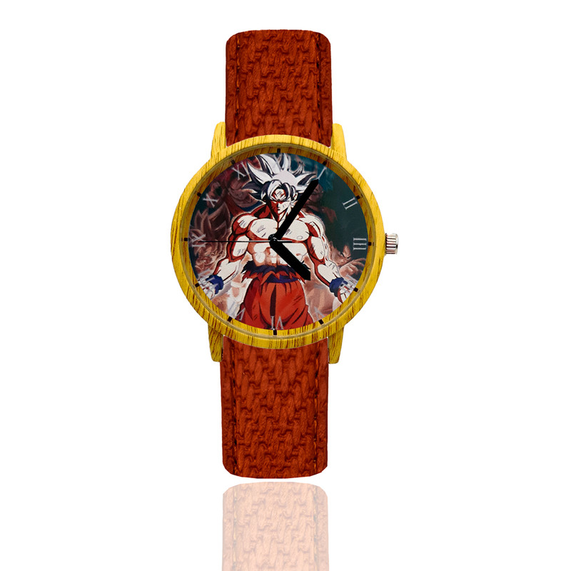 Reloj Goku Ultrainstinto Estilo Madera 