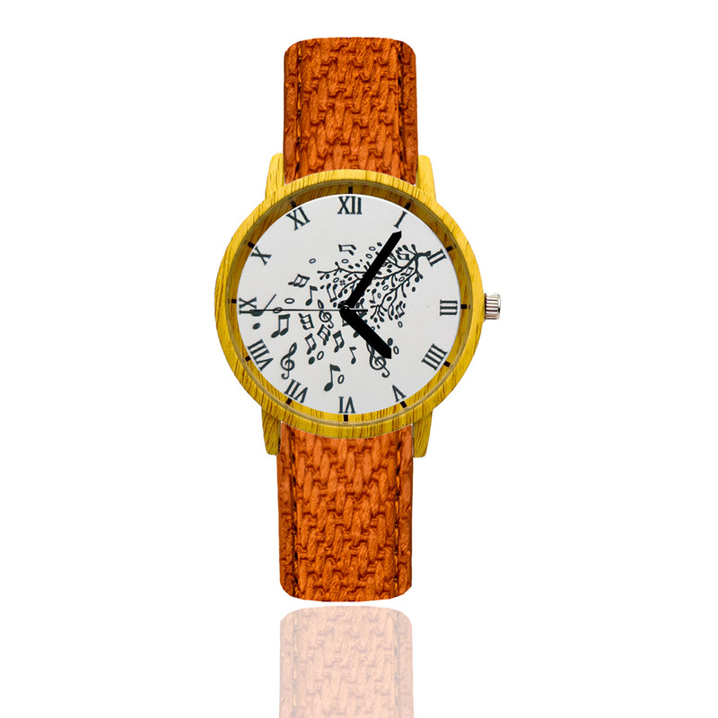 Reloj Arbol Musical Estilo Madera Marron Claro