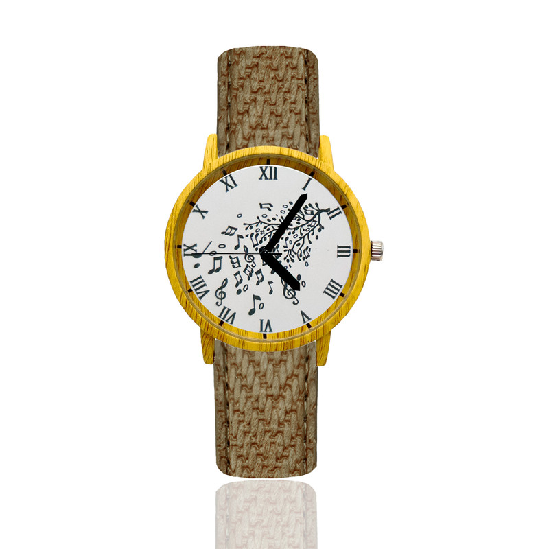 Reloj Arbol Musical Estilo Madera Marron