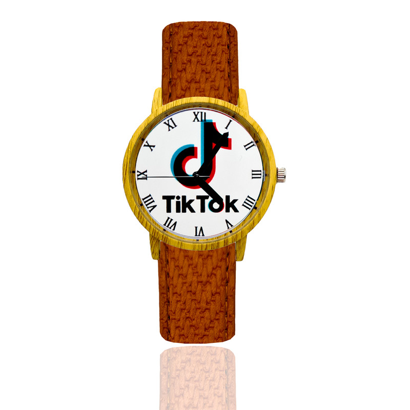 Reloj Tik Tok Estilo Madera Marron Oscuro