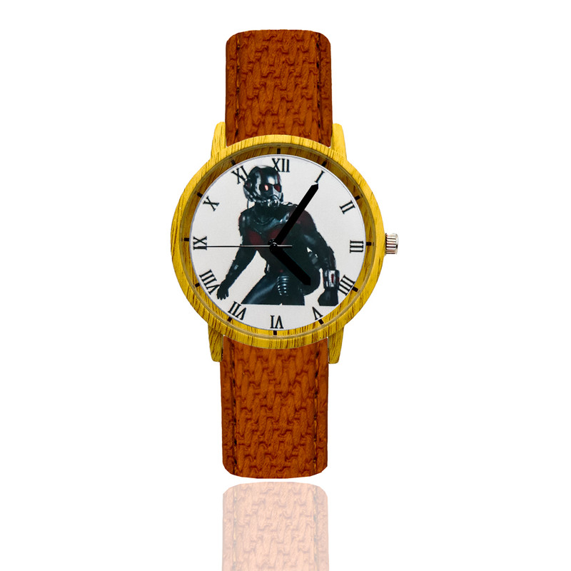 Reloj Ant Man Estilo Madera Marron Oscuro