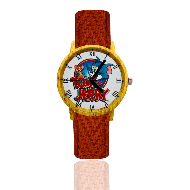 Reloj Tom Y Jerry Estilo Madera 