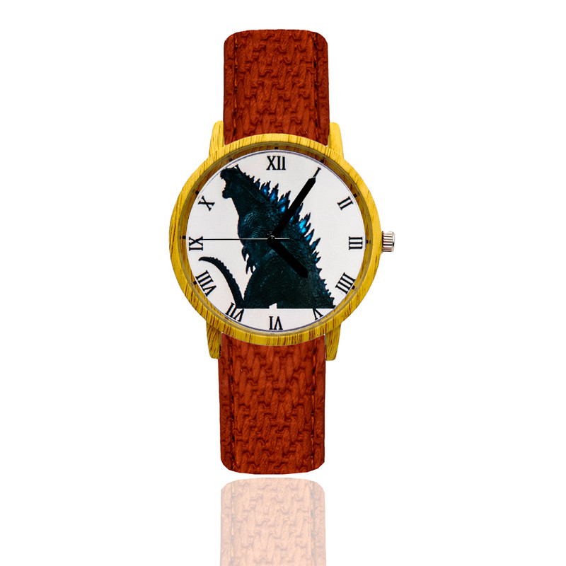 Reloj Godzilla Estilo Madera 