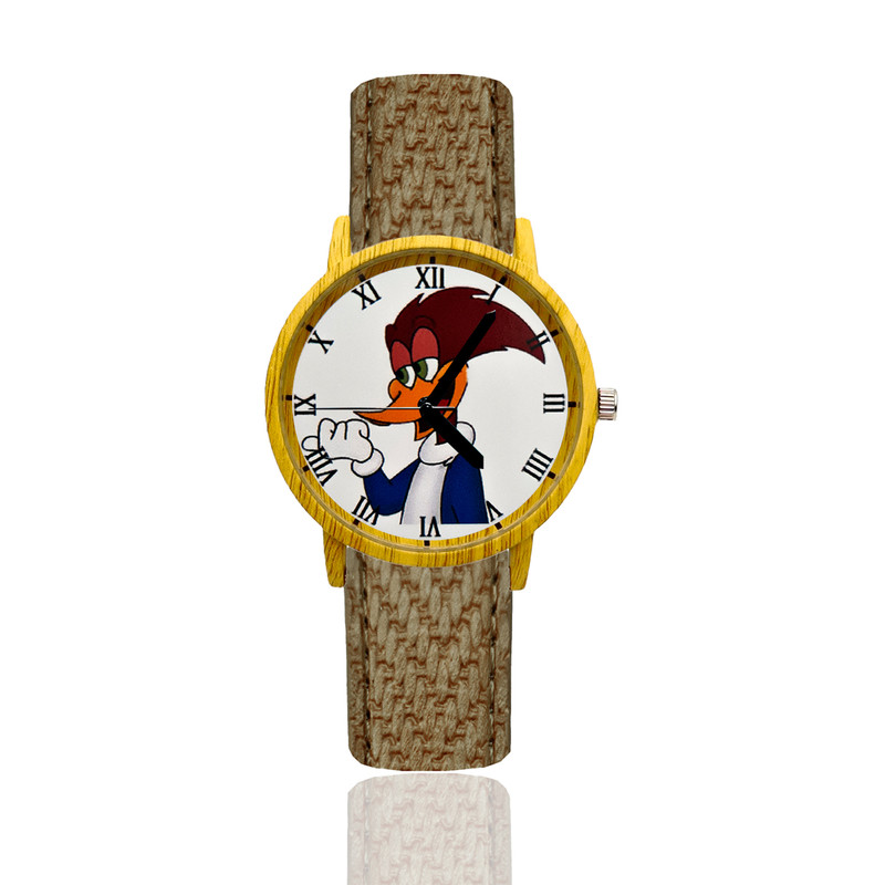 Reloj Pajaro Loco Estilo Madera Marron