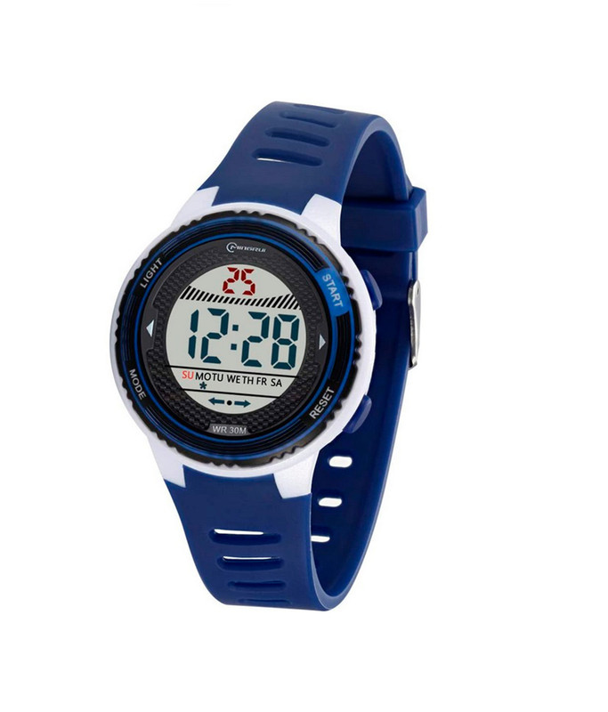 Reloj Impermeable Niño Niña Azul Oscuro Borde Negro