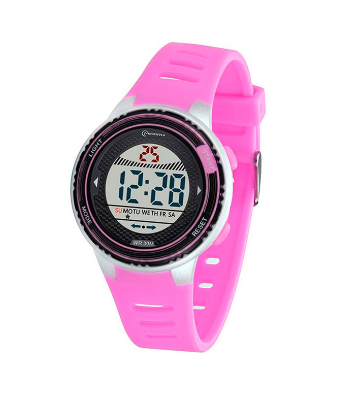 Reloj Impermeable Niño Niña Violeta Borde Negro