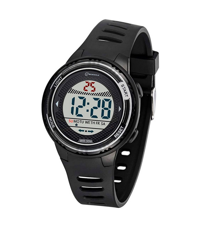 Reloj Impermeable Niño Niña Negro Borde Negro