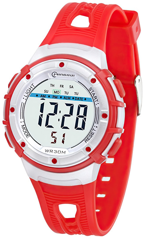 Reloj Impermeable Niño Niña Rojo 