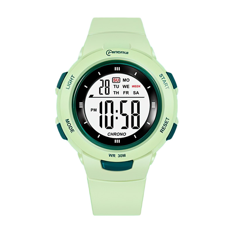 Reloj Impermeable Digital Niños(as) Verde Pastel 