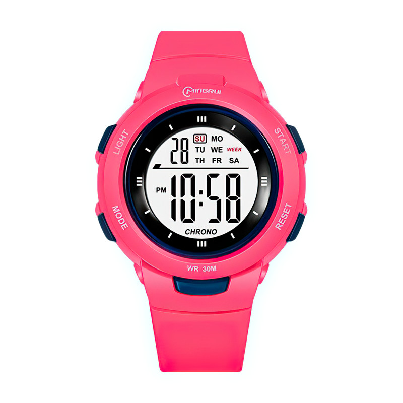 Reloj Impermeable Digital Niños(as) Fucsia 