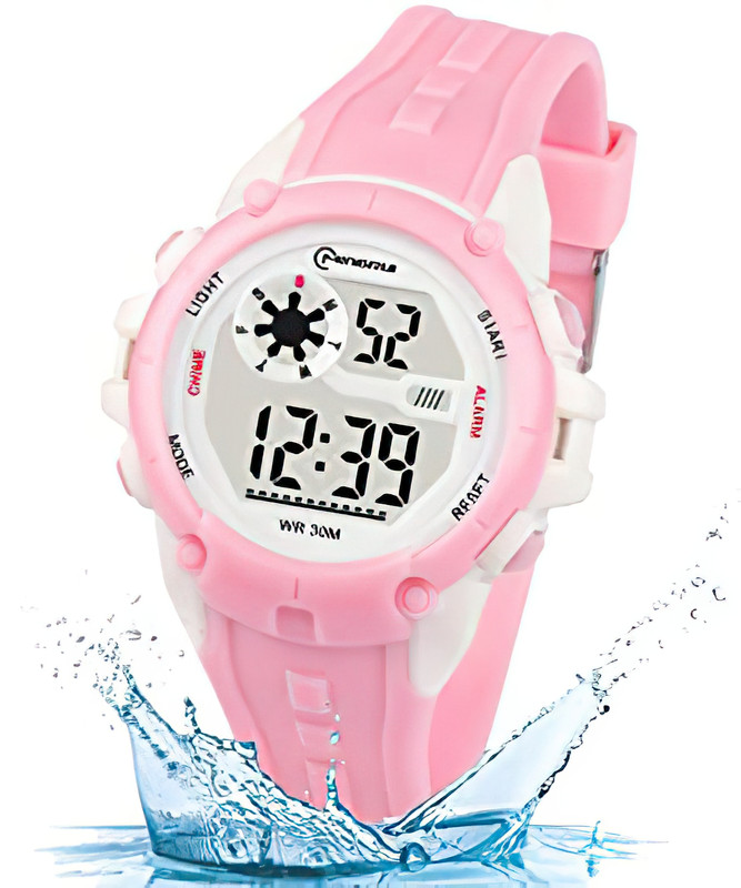 Reloj Impermeable Digital Niño Niña Rosa 