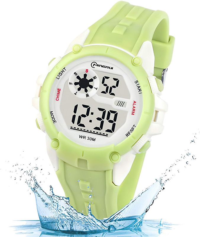 Reloj Impermeable Digital Niño Niña Verde 