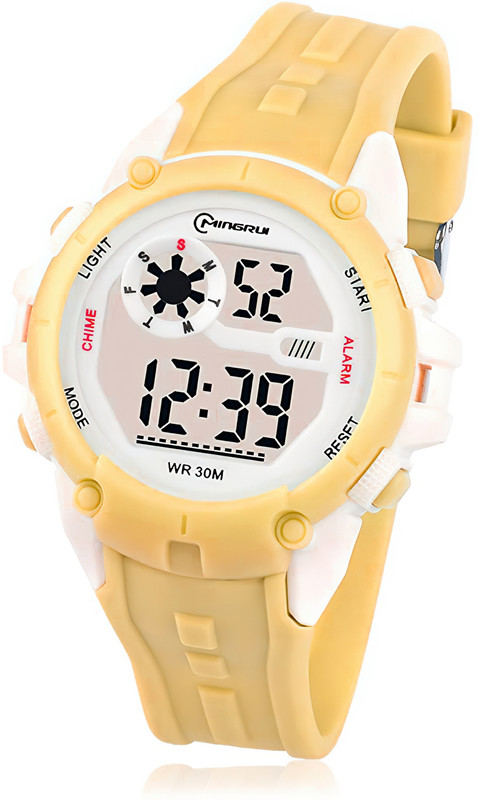 Reloj Impermeable Digital Niño Niña Amarillo 