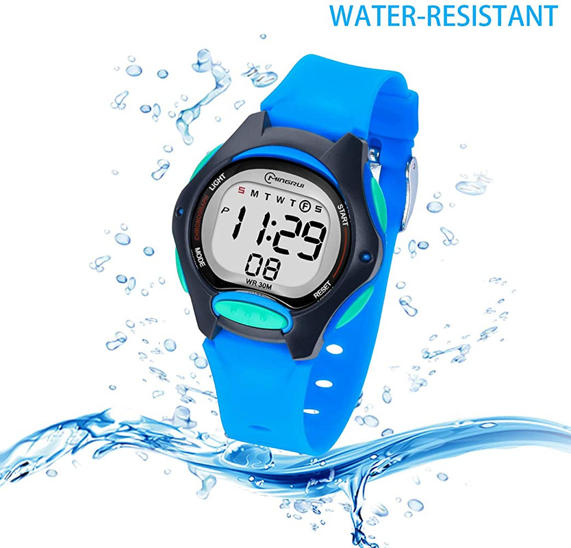 Reloj Digital Impermeable Niños Niñas Azul