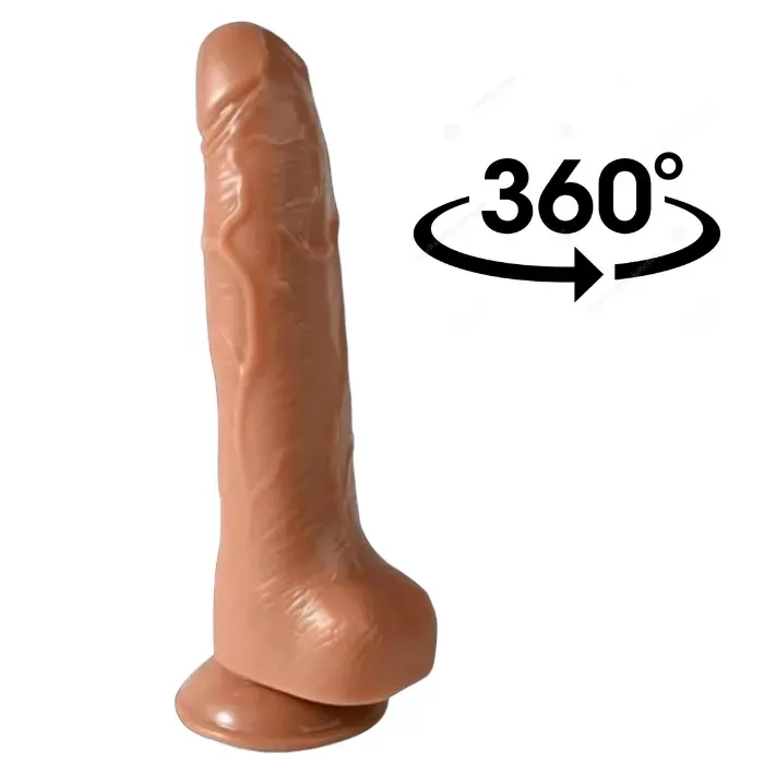 Dildo Vibrador Consolador 360° Giratorio A Control Remoto Realista 20 Cm (Recargable)