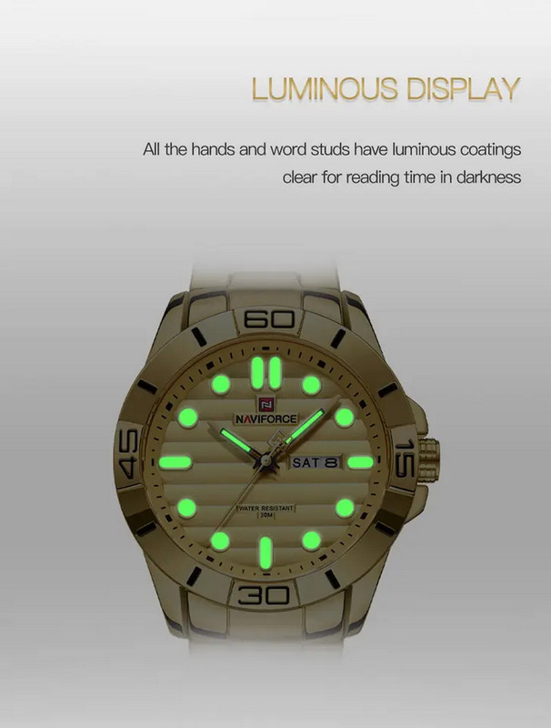 Reloj Naviforce Original Nf 9198 Acero Inoxidable Dorado + Estuche