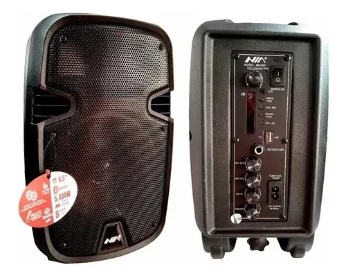 Cabina De Sonido Original Nia Parlante 6.5 Pulgadas 5400W PMPO 2024  Con Control Y Microfono 