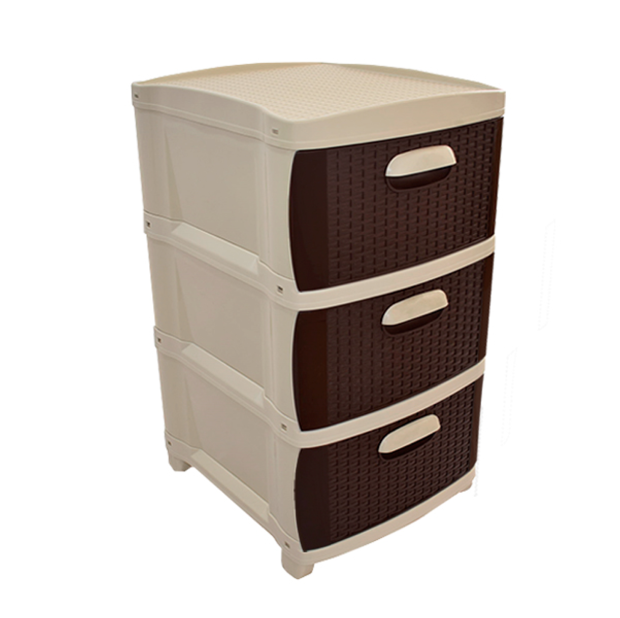 Organizador De 3 Tres Niveles Rattan Beige Café