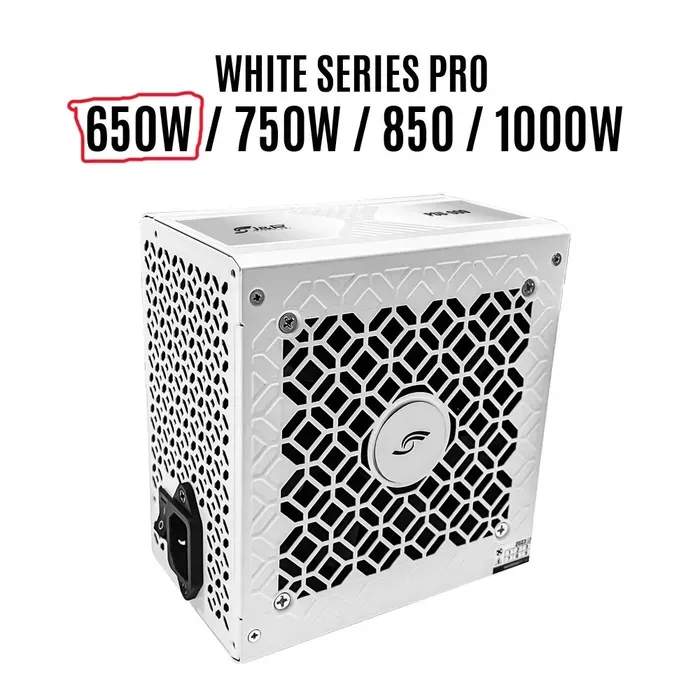 Fuente De Poder Full Modular 650W Real Blanca (Certificacion 80 Plus Gold)