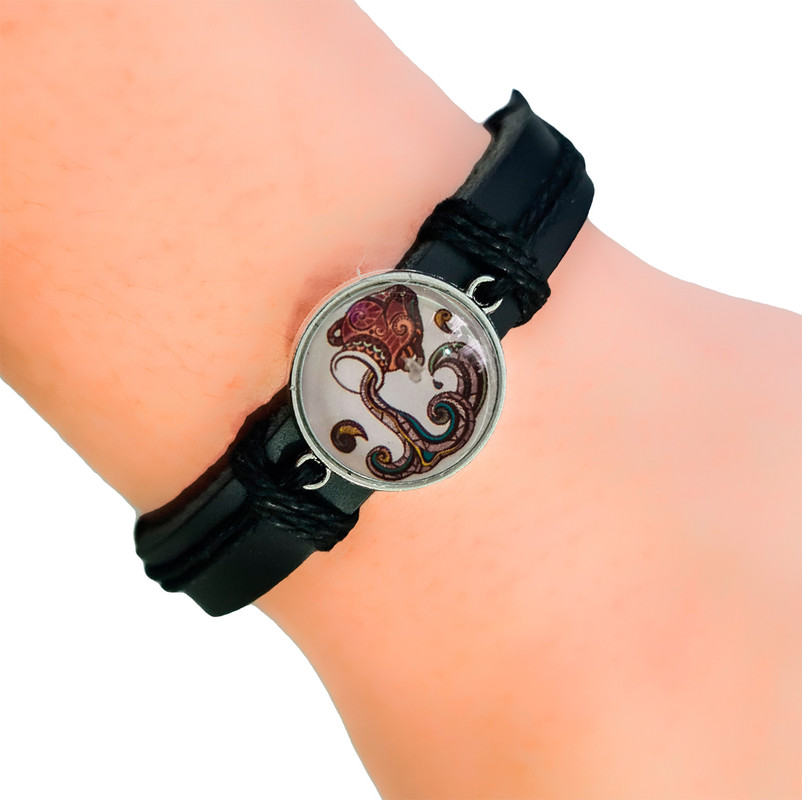 Pulsera Brazalete Cristal Signo Del Zodiaco Acuario