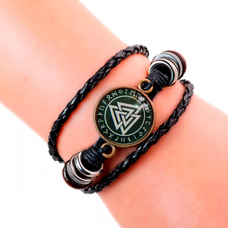 Pulsera Cristal Simbolo Triangulo Vikingo