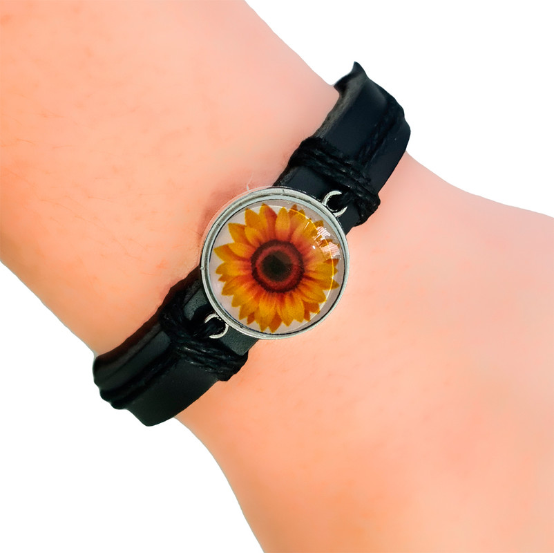 Pulsera Brazalete Cristal Girasol