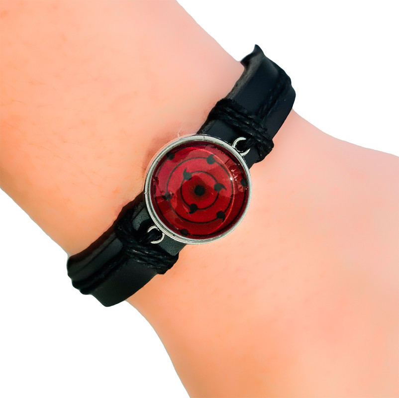 Pulsera Brazalete Cristal Rinnegan Rojo