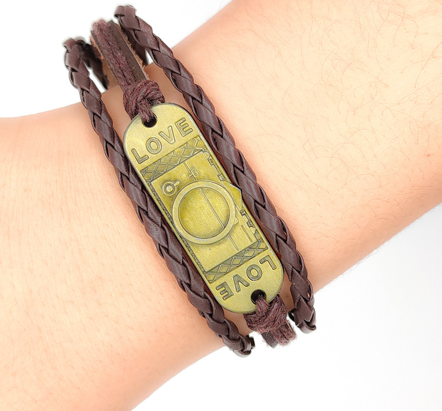 Pulsera Marron Oscuro Vintage Love