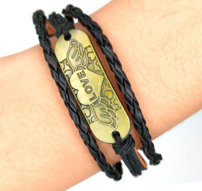 Pulsera Negra Love Alas