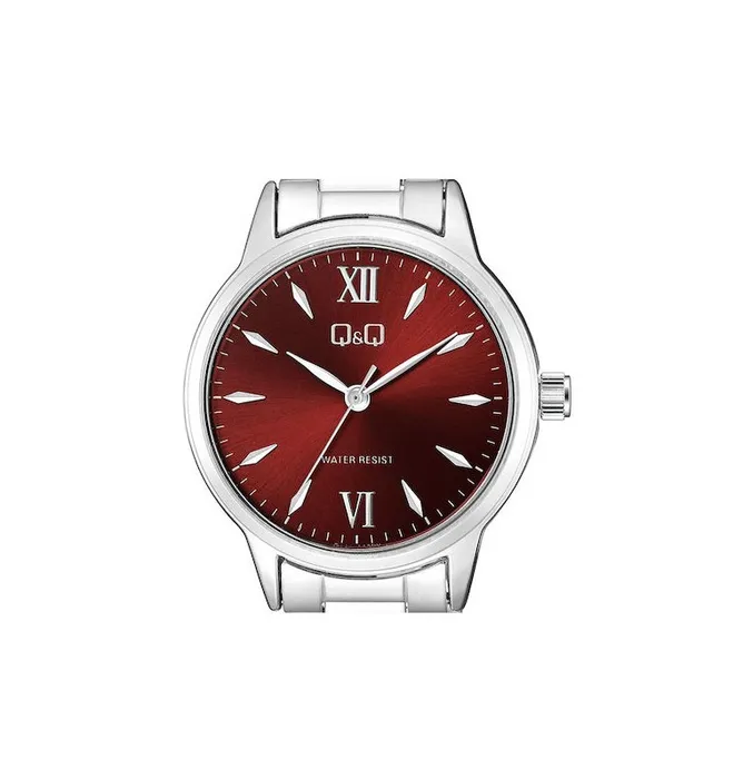 Reloj Q&q Qyq Mujer Q11a-003py Acero Plateado + Estuche 