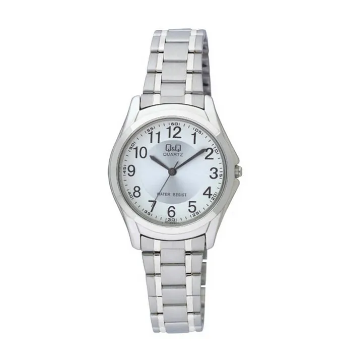 Reloj Para Mujer Q&q Qyq Q207j204y Plateado Acero + Estuche