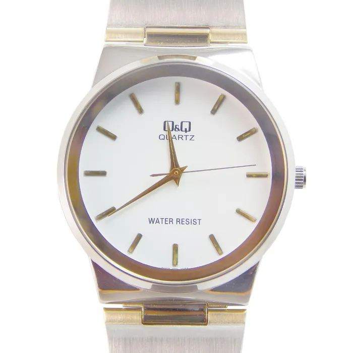 Reloj Q&q Qyq Q398-401y Bicolor Hombre Acero + Estuche