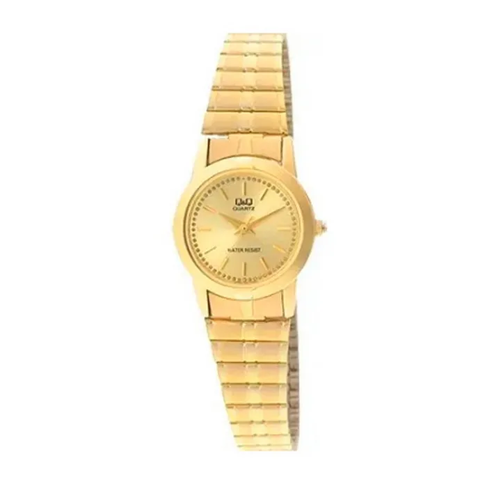 Reloj Para Mujer Q&q Qyq Q495j010y Dorado Acero + Estuche