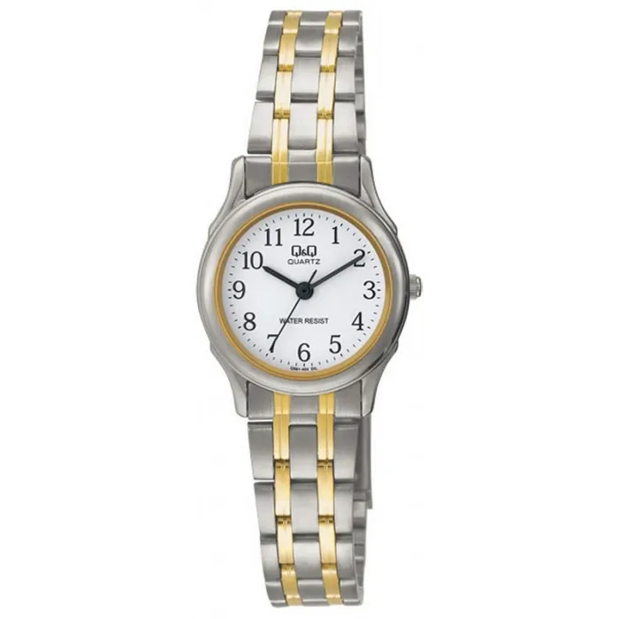 Reloj Para Mujer Qyq Q&q Q591j404y Bicolor Acero + Estuche 