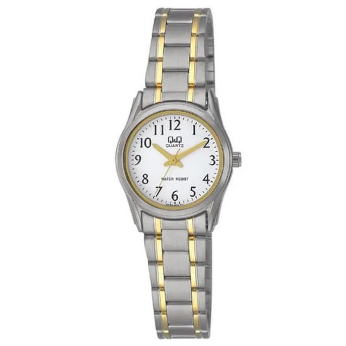 Reloj Mujer Q&q Q595j404y Bicolor Acero Mujer + Estuche