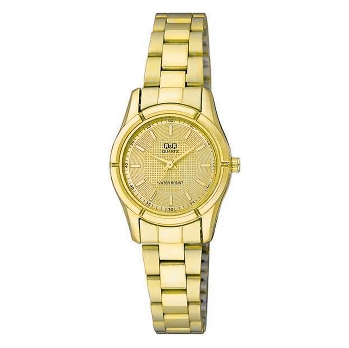 Reloj Para Mujer Q&q Qyq Q877j010y Dorado Acero + Estuche