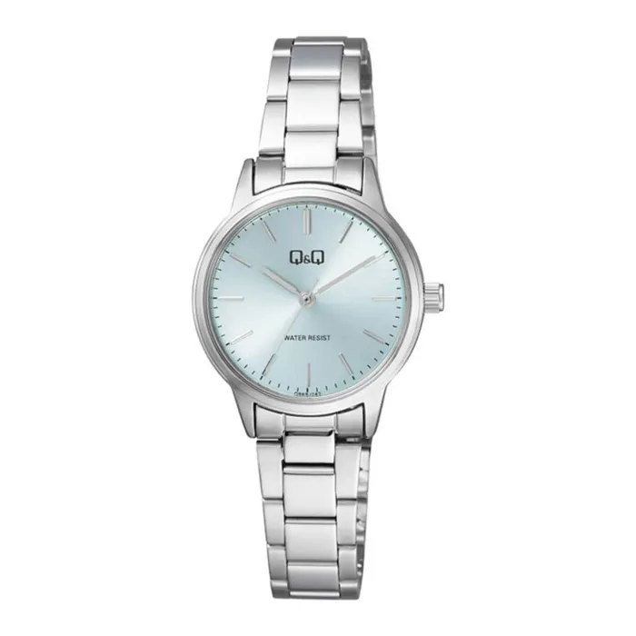 Reloj Q&q Mujer Acero Pulsera Azul Q969j222y + Plateado