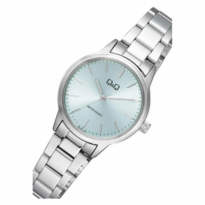 Reloj Q&q Mujer Acero Pulsera Azul Q969j222y + Plateado