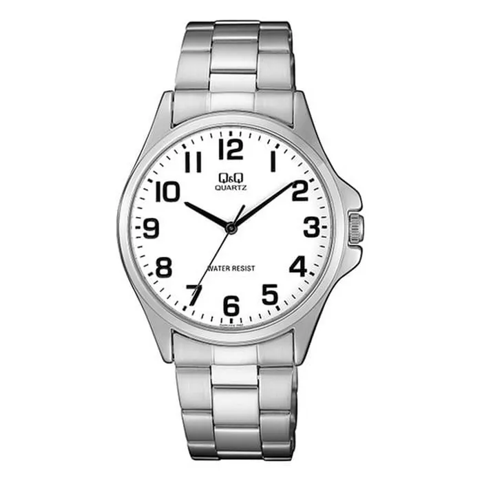 Reloj Q&q Qyq Qa06j204y Hombre Acero Plateado + Estuche 