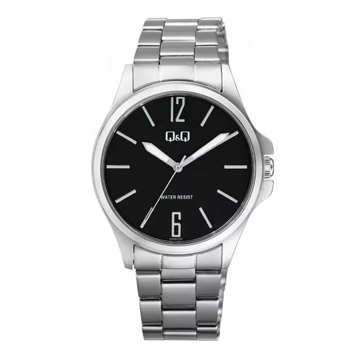 Reloj Q&q Qyq Qa06j222y Plateado Hombre Acero +estuche