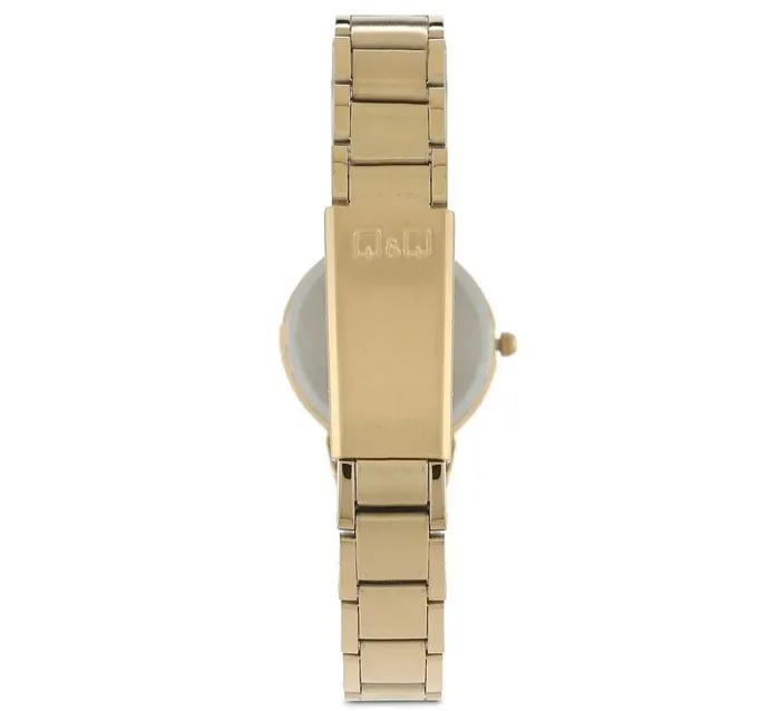 Reloj Para Mujer Q&q  Qa07j010y Dorado + Estuche 