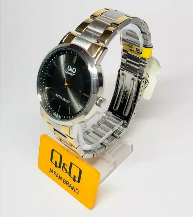 Reloj Q&q Qyq Hombre Qa38j402y Bicolor Acero + Estuche