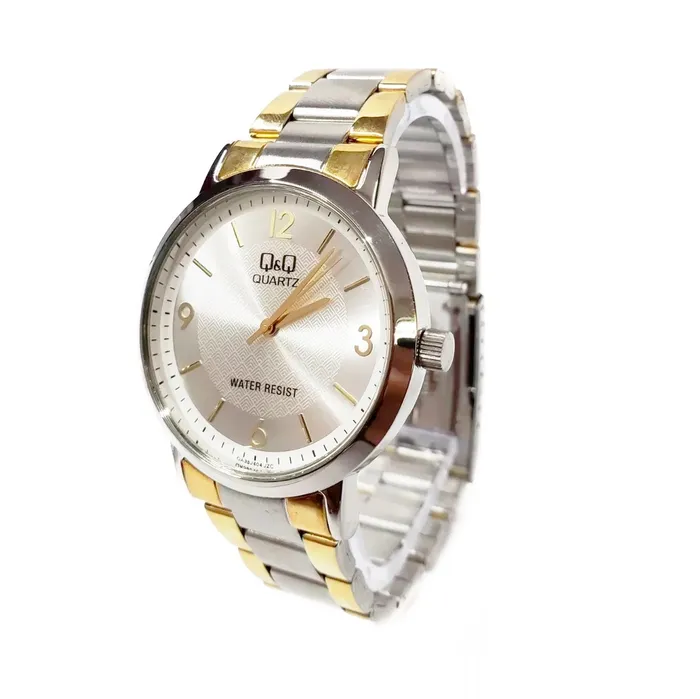 Reloj Q&q Qyq Qa38j404y Bicolor Acero Hombre + Estuche