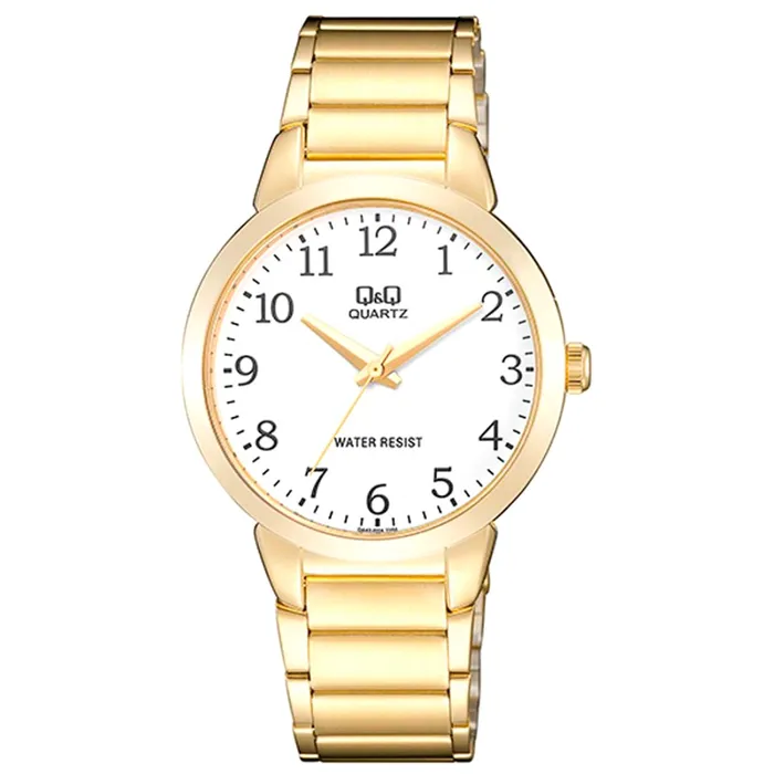 Reloj Hombre Q&q Qa42j004y Dorado + Estuche