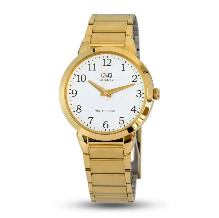 Reloj Hombre Q&q Qa42j004y Dorado + Estuche