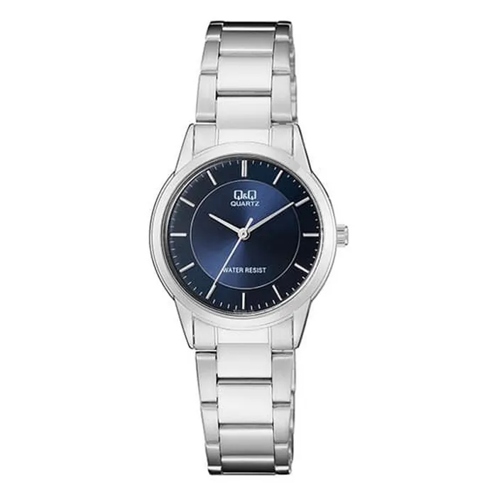 Reloj Mujer Qyq Q&q Qa45j202y Acero Azul Plateado+ Estuche