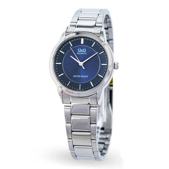 Reloj Mujer Qyq Q&q Qa45j202y Acero Azul Plateado+ Estuche