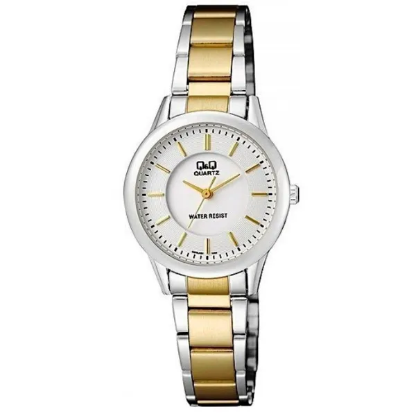 Reloj Q&q Qyq Qa949j401y Dama Bicolor Original + Estuche 